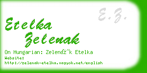 etelka zelenak business card